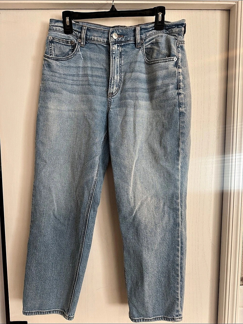 American Eagle X-Short Straight Stretch Straight Leg Jeans Blue Waist 12